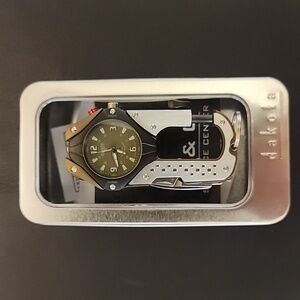 Dakota Knife Clip Watch Olive Green Aluminum DK8763
